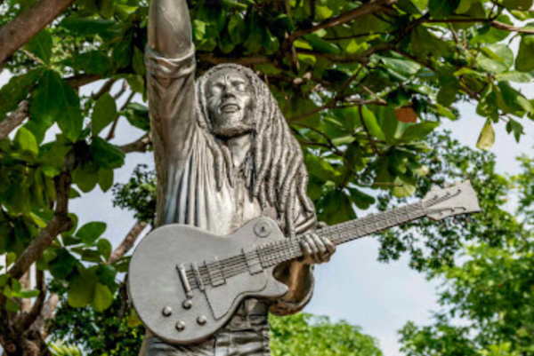 Bob Marley Statue at the Bob Marley Museum in Kingston Jamaica